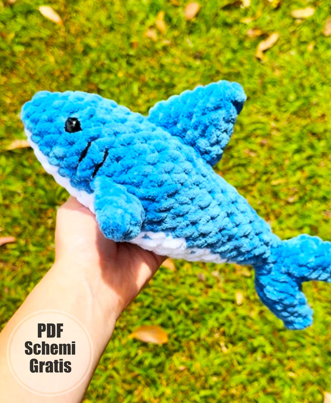 Cucciolo di Squalo Amigurumi Schema PDF Tutorial (2)
