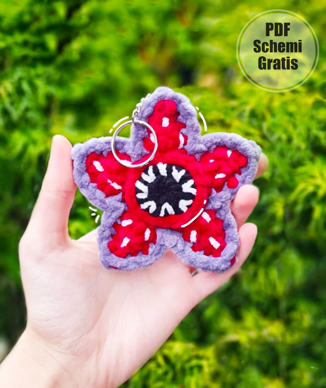Portachiavi Demogorgon Schema Uncinetto Gratuito (1)