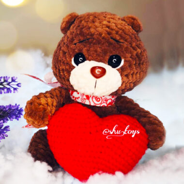 Orso con cuore PDF Amigurumi Schema Gratis (1)