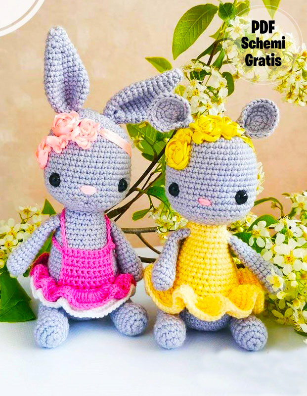 Coniglio e Topo PDF Amigurumi Schema Gratis (2)