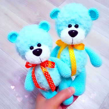 Ours bleu en peluche PDF Amigurumi Schema Gratis (1)