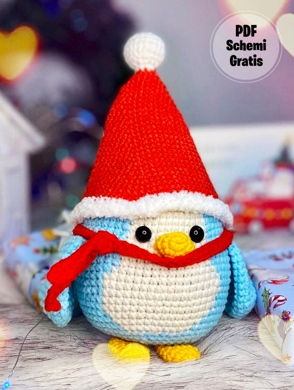 Pinguino di Natale Amigurumi Schema PDF Gratis (1)