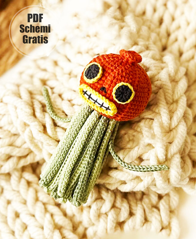 Polpo Zucca all'uncinetto Schema PDF Tutorial Gratis (2)