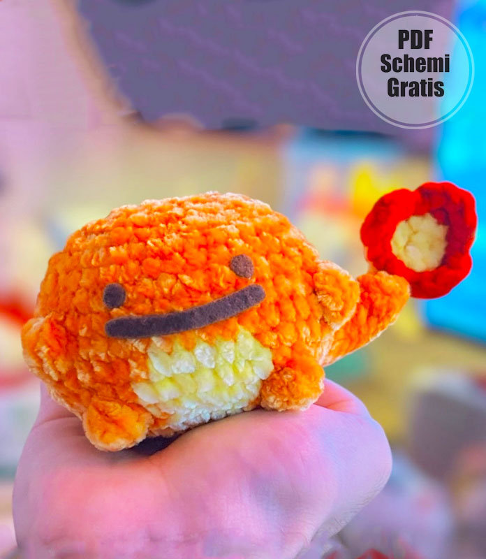 Charmander Pokémon Amigurumi Schema Gratis (2)