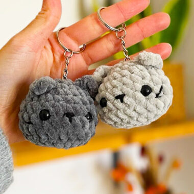 Portachiavi Gattino per Principianti all’uncinetto Schema (2)