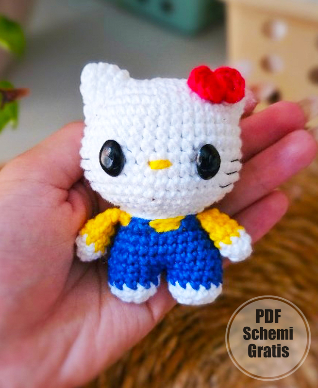 Portachiavi Hello Kitty Amigurumi PDF Gratis (2)
