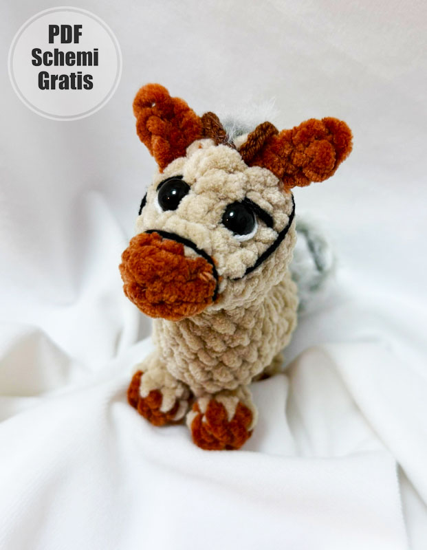 Mini Cavallo Portachiavi Amigurumi PDF Schema Gratis (1)