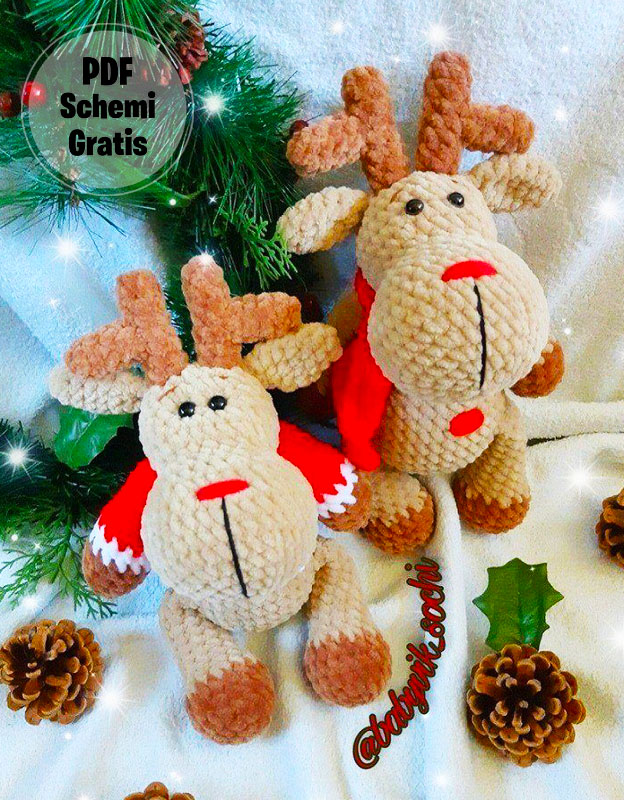Amigurumi Renna di Natale Doodi Schema PDF Gratis (1)