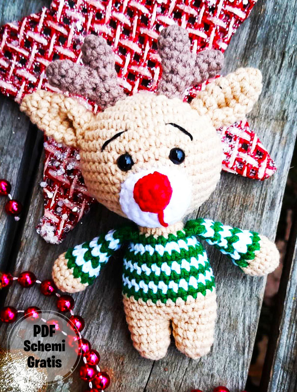 Portachiavi Renna Amigurumi Schema PDF Gratis (2)
