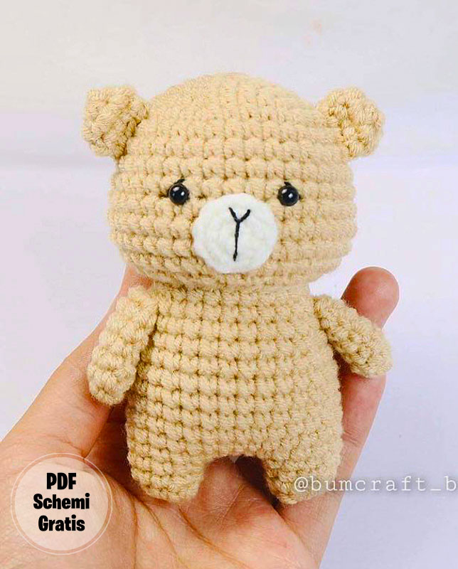 Amigurumi Portachiavi Orso PDF Schema Gratis (2)