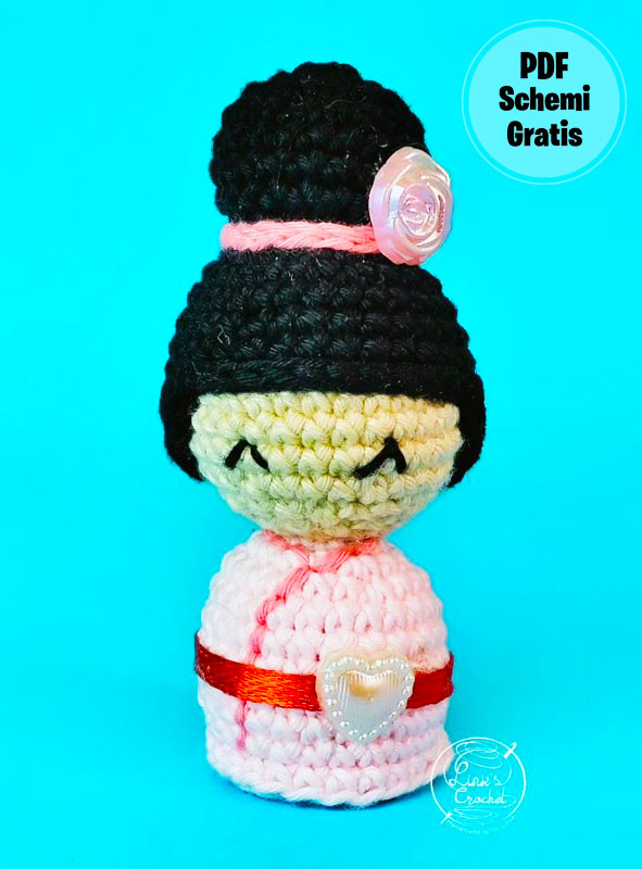 Bambola Kokeshi Amigurumi Schema PDF Gratis (2)
