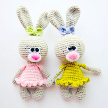 Bambole coniglietto Amigurumi Schema PDF Gratis (2)