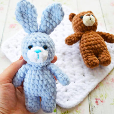 Orsetto e coniglietto di peluche Amigurumi PDF Gratis (2)