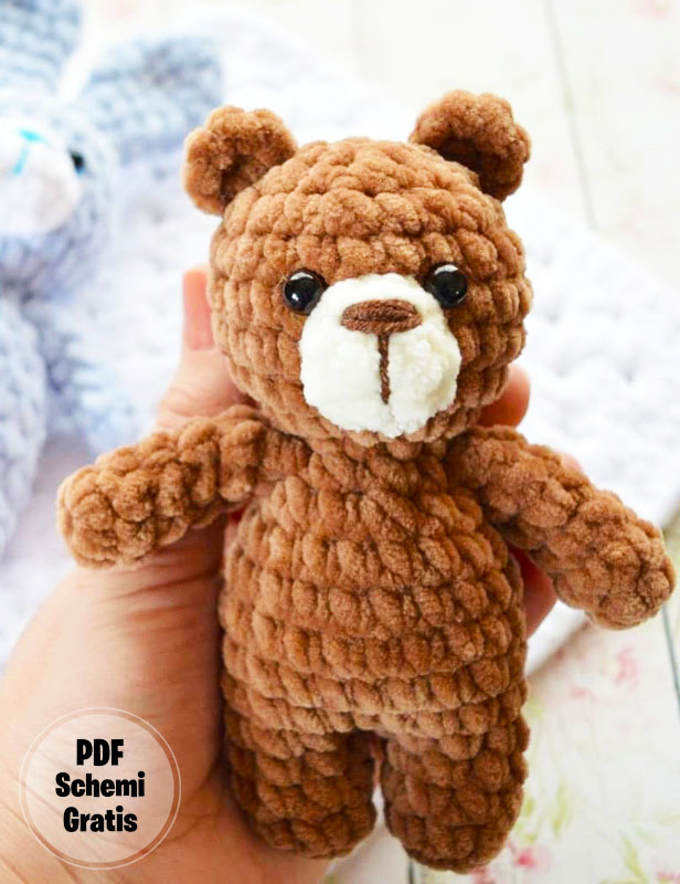 Orsetto e coniglietto di peluche Amigurumi PDF Gratis (3)