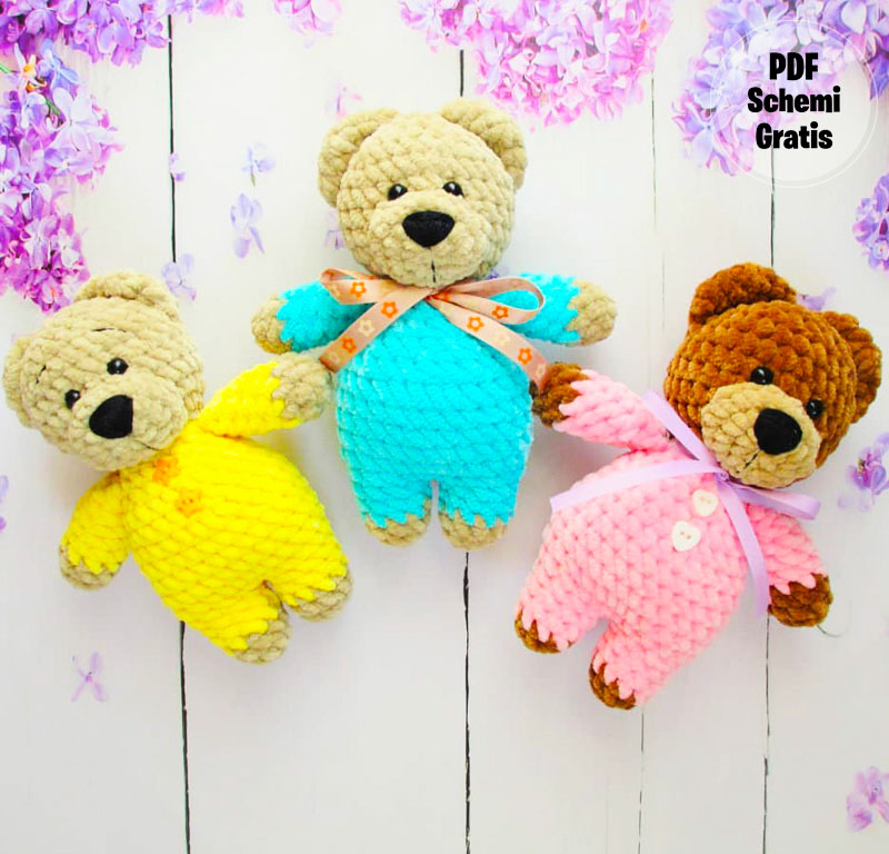 Orso in pigiama Amigurumi PDF Schema Gratis (2)