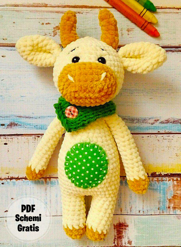 Toro di peluche Marty Amigurumi Schema Gratis (3)