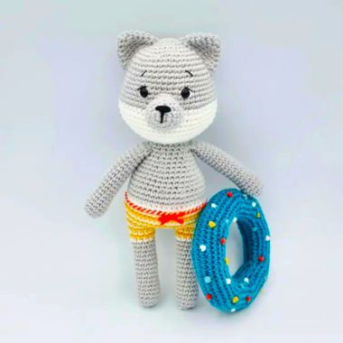 Lupo che nuota Amigurumi PDF Schema Gratis (2)