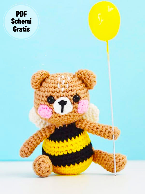 Piccolo Orso Ape Amigurumi PDF Schema Gratis (2)