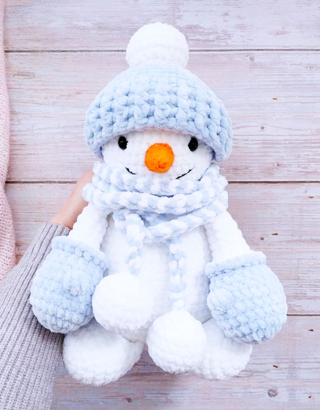 Pupazzo di neve con Cappello e Sciarpa PDF Schema 2