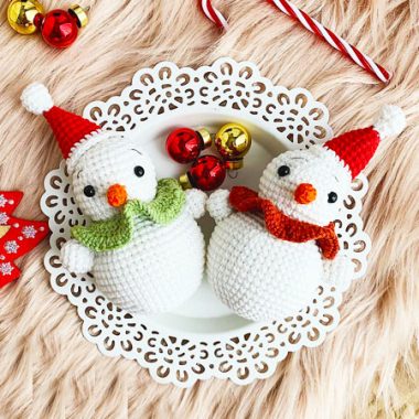 Pupazzo di neve dell'ornamento dell'albero di Natale Schema 1