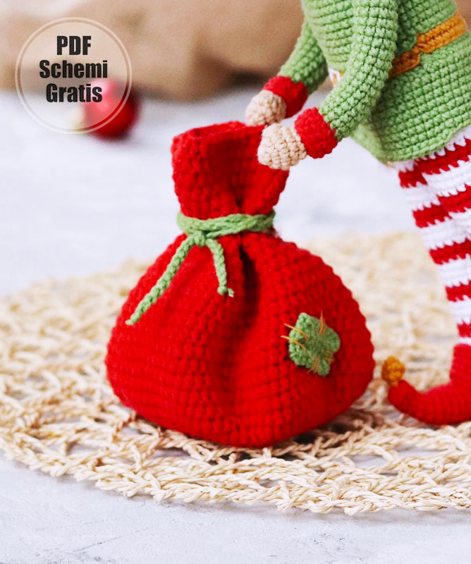 Sacco di Babbo Natale all’Uncinetto Schema Gratis (3)