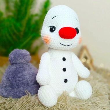 Pupazzo di neve di Natale con Cappello PDF Schema 2